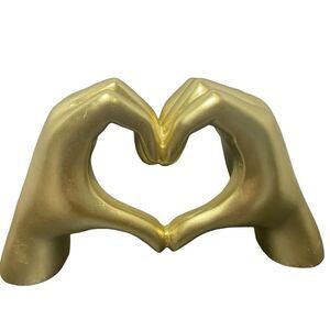 Mainstay Gold Heart Hands Accent Decor